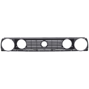 Kühlergrill VW Golf II 1983-1987, Chrom-Umrandung, 7-Rippen Doppelscheinscheinwerfer
